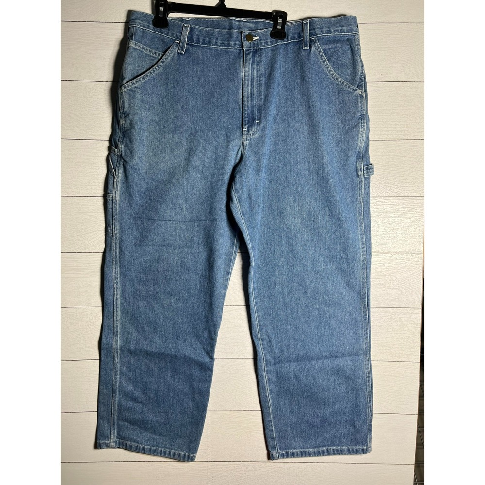 Walls Workwear 40x30 Measures 40x29 Light Wash Wide Leg Carpenter Jeans Y2K
